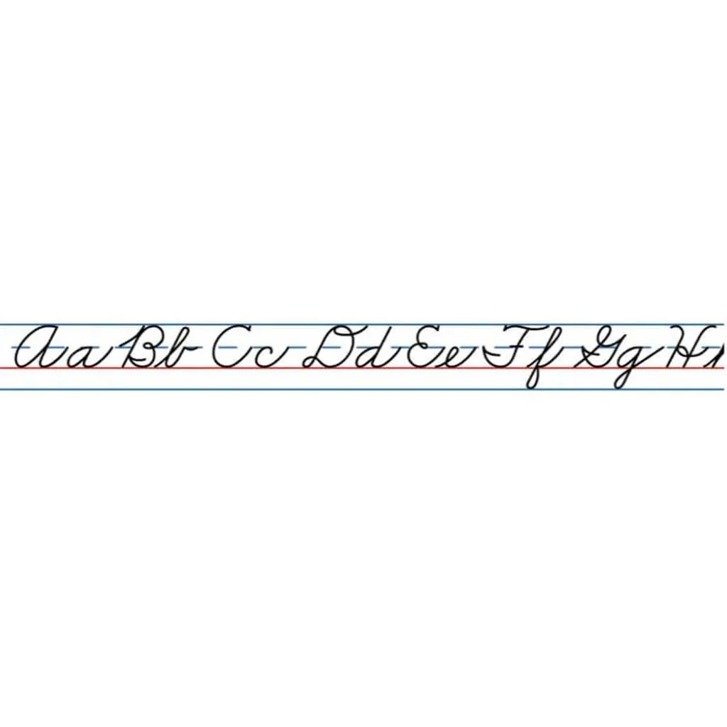 Cursive Alphabet Traditional Desk Tape
