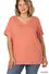 Curvy Standard V-Neck T-Shirt