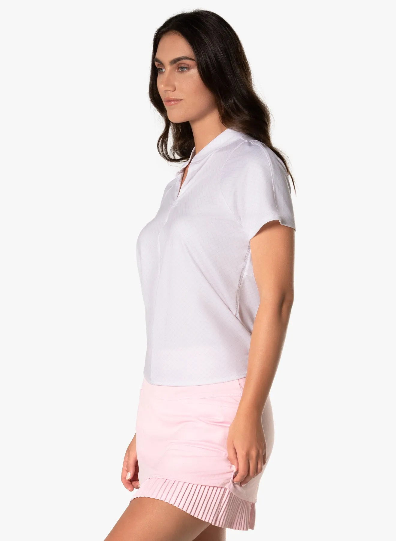 Deco Grid Tie Back Short Sleeve