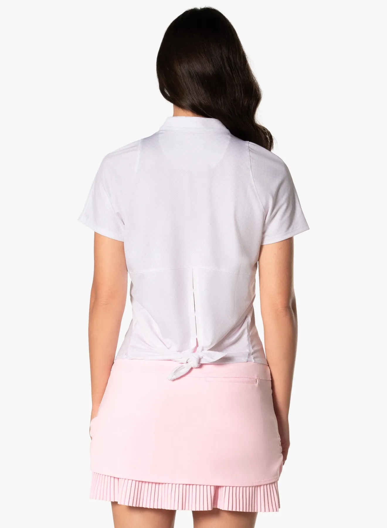 Deco Grid Tie Back Short Sleeve