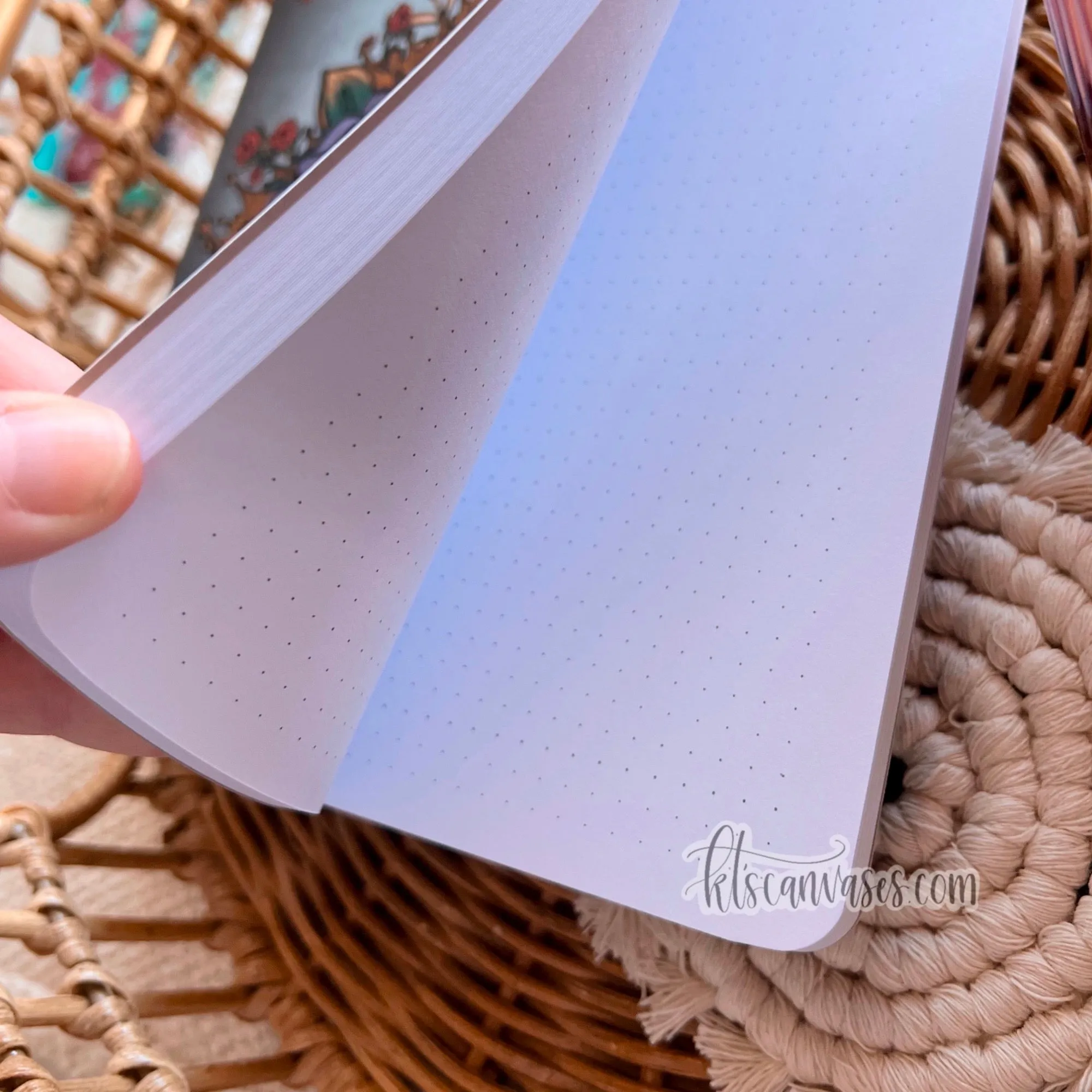Fantasy Florals DOT GRID Softcover Notebook