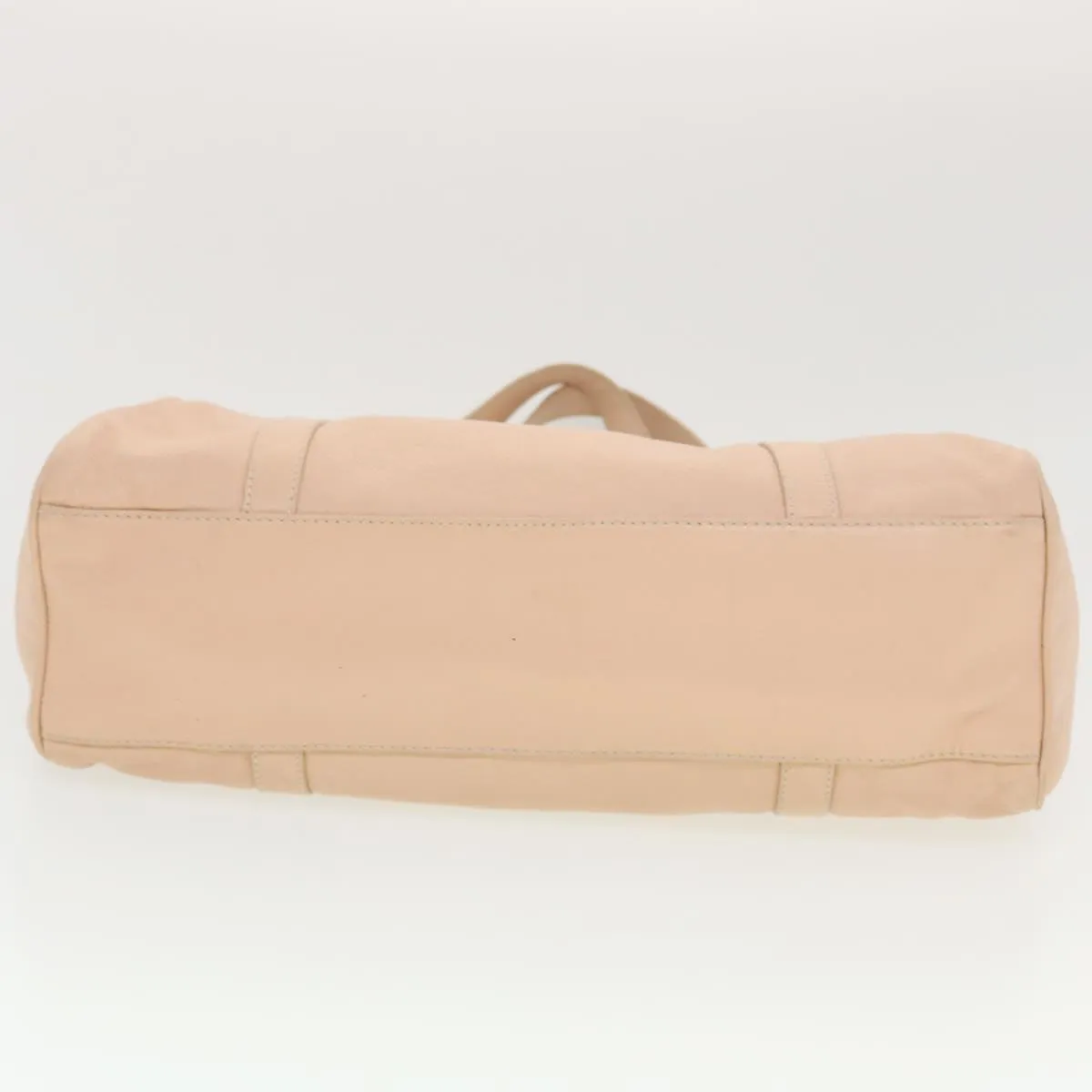 FENDI Buckle Tote Bag Leather Pink Auth tb663