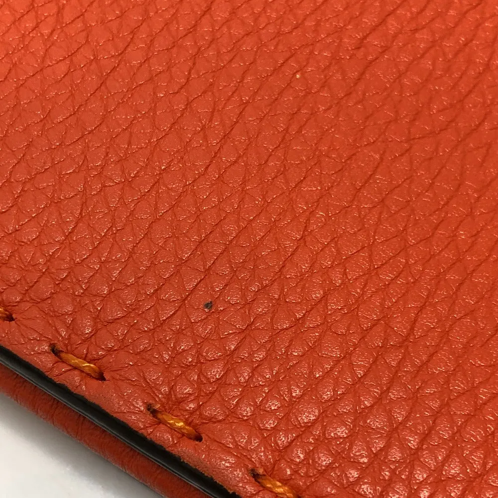FENDI Clutch bag 7VA350 leather Orange Celeria unisex(Unisex) Used