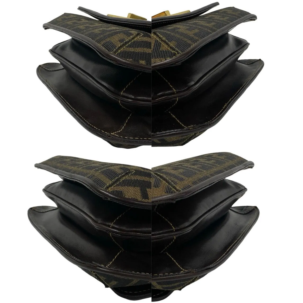 FENDI Handbag leather Brown