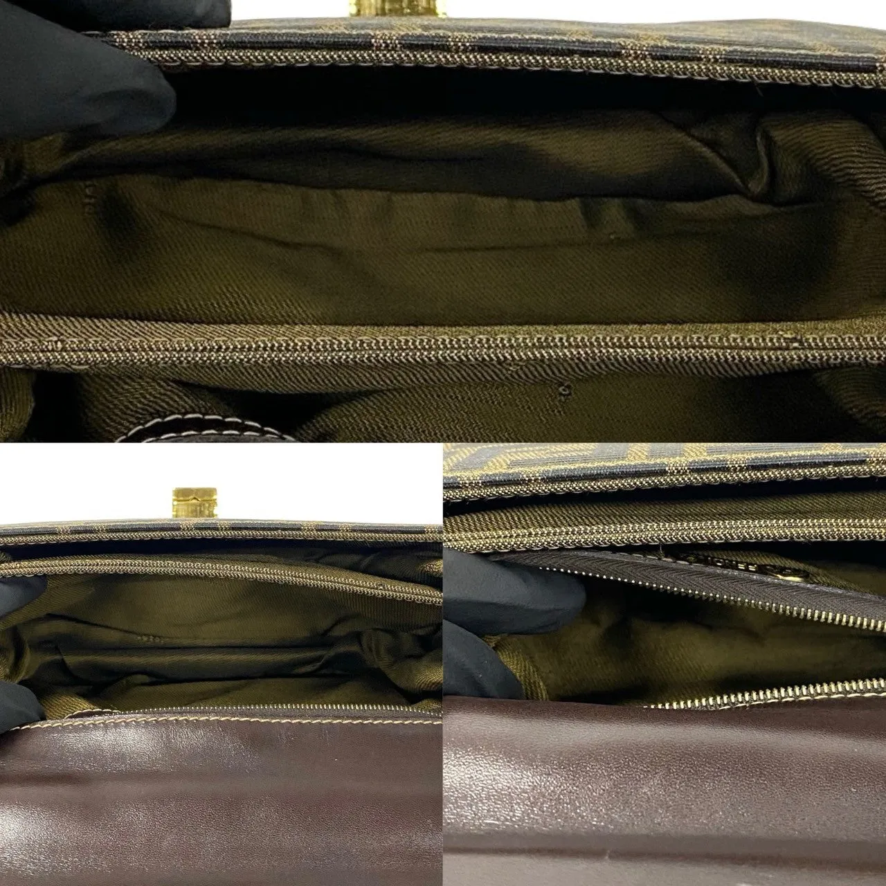 FENDI Handbag leather Brown