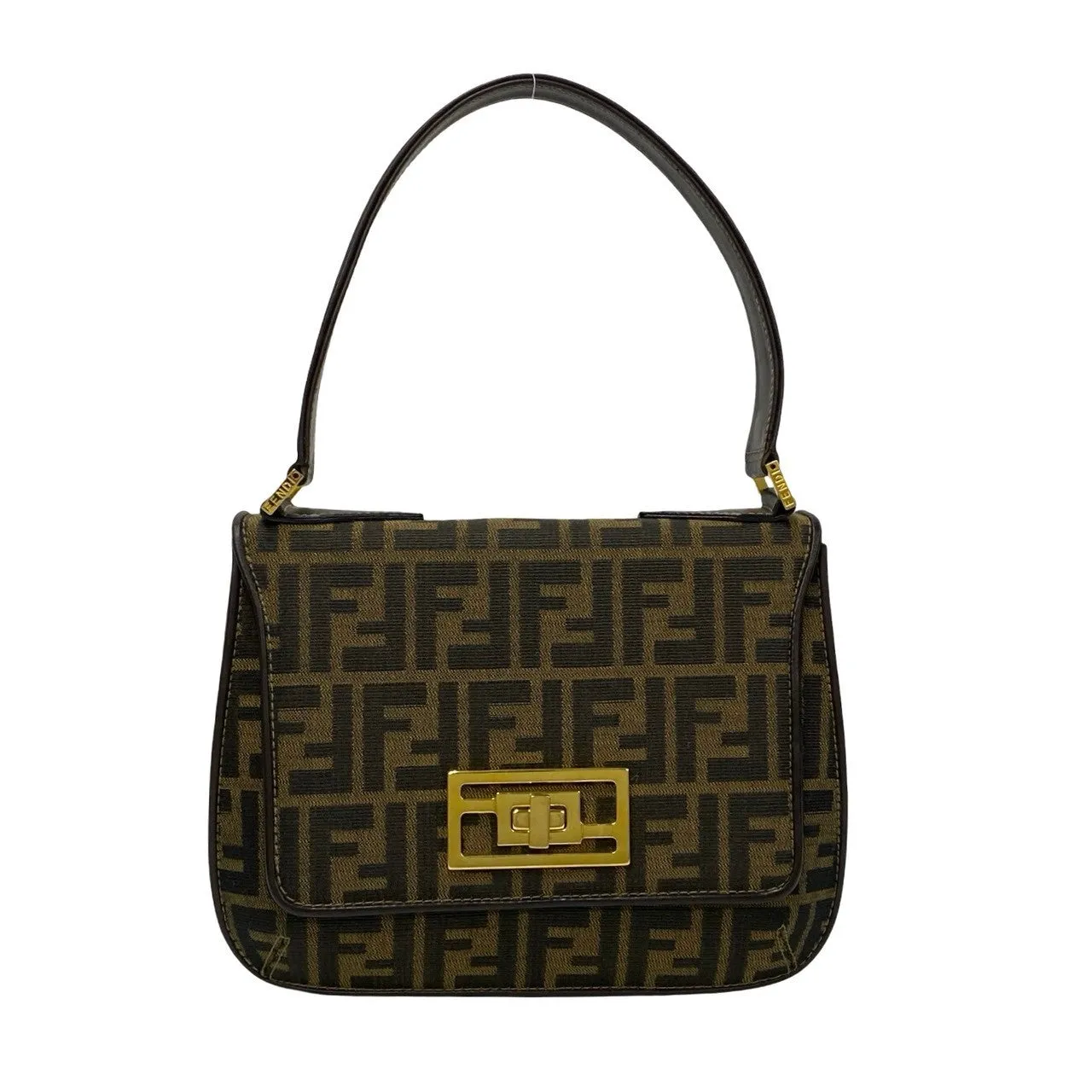FENDI Handbag leather Brown