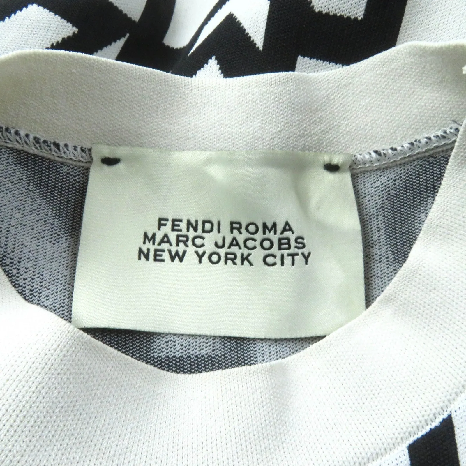 FENDI one piece FZD917 Nylon White black 36