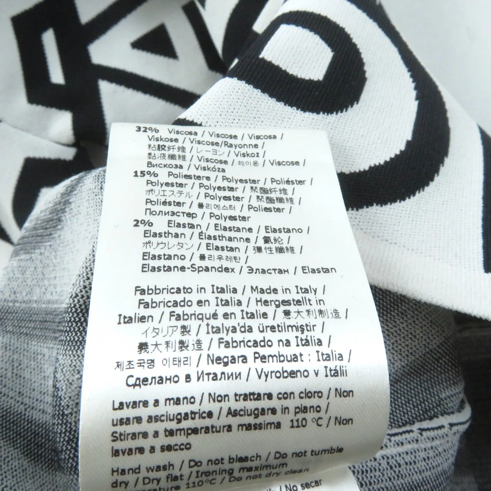 FENDI one piece FZD917 Nylon White black 36