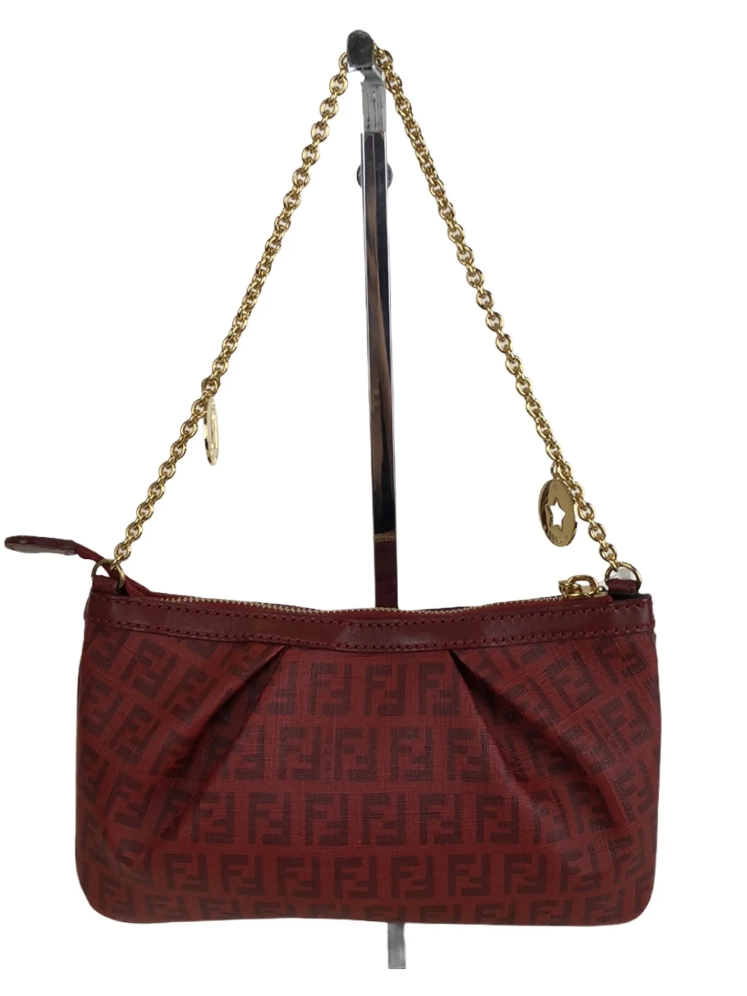 Fendi Red Zucca Canvas Pochette - As Seen on Instagram 11/10/2020