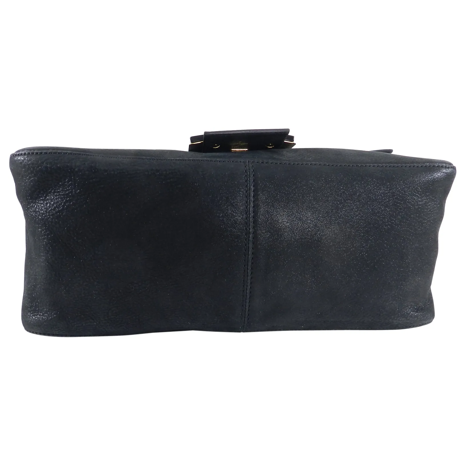 Fendi Suede Big Mamma Shoulder Bag with Tortoise and Resin Clasp