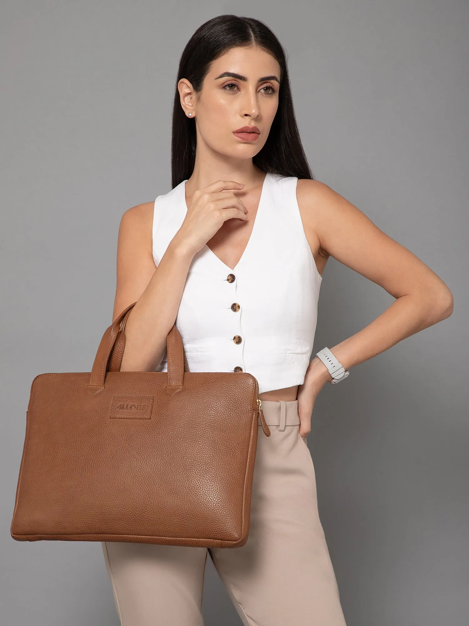 Grandir Leather Laptop Sleeve Bag