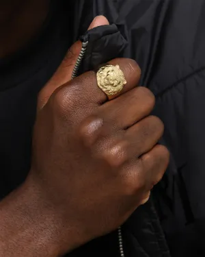 Guess Mainline Lion Head Ring Gold