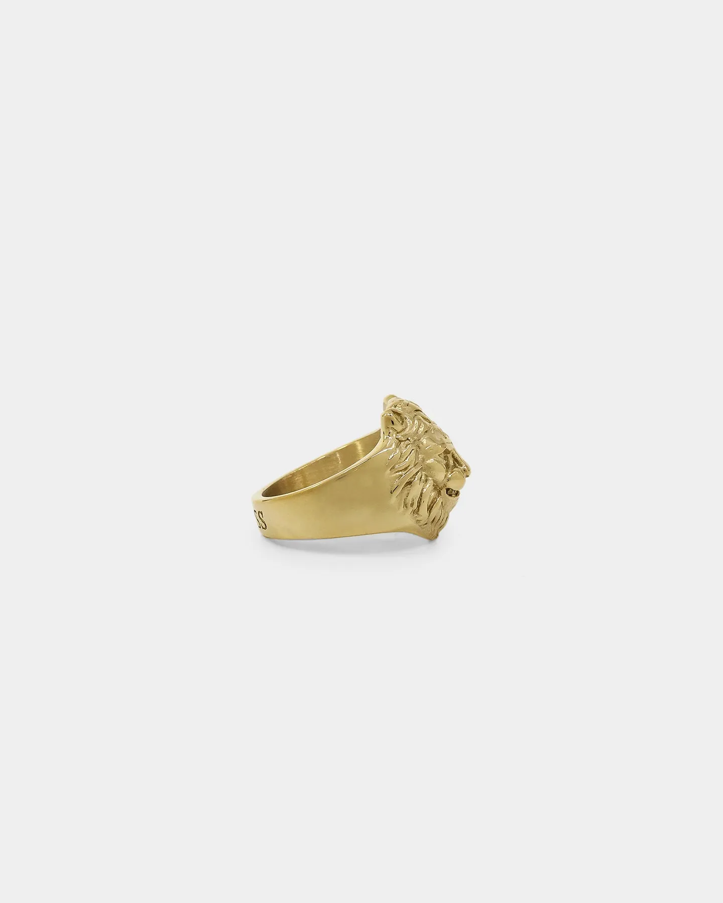 Guess Mainline Lion Head Ring Gold