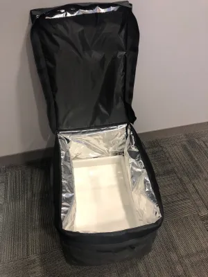 Insulated Dough Ball Delivery Bag with Silver Reflective Lining - 2 Pack