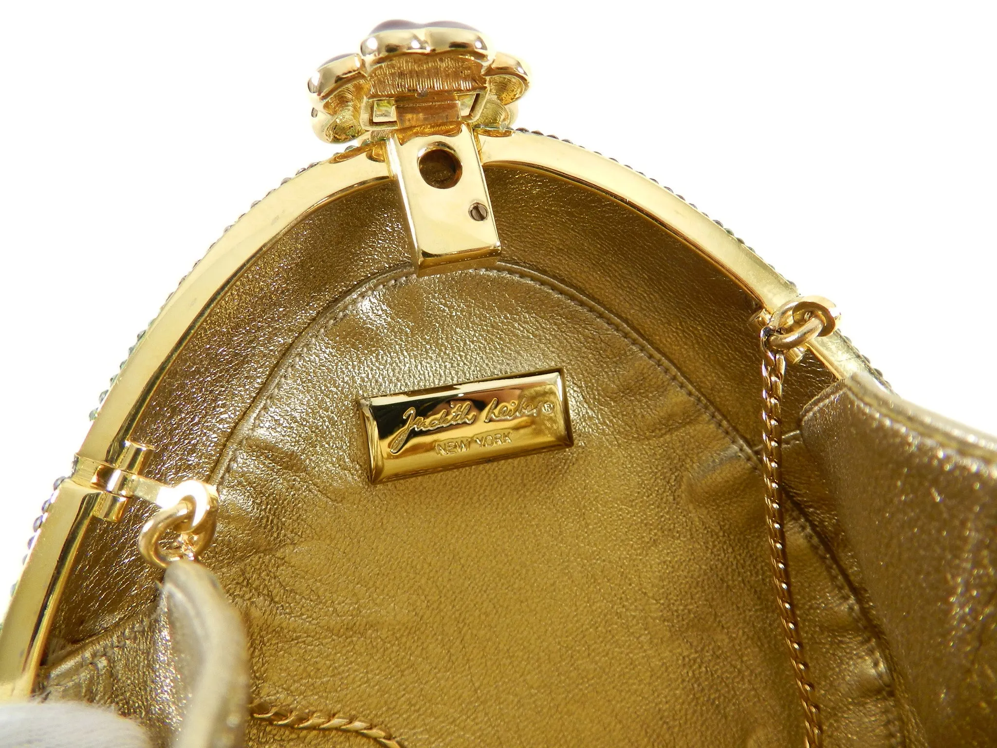 Judith Leiber Flower Jewelled Strass Minaudiere Evening Bag