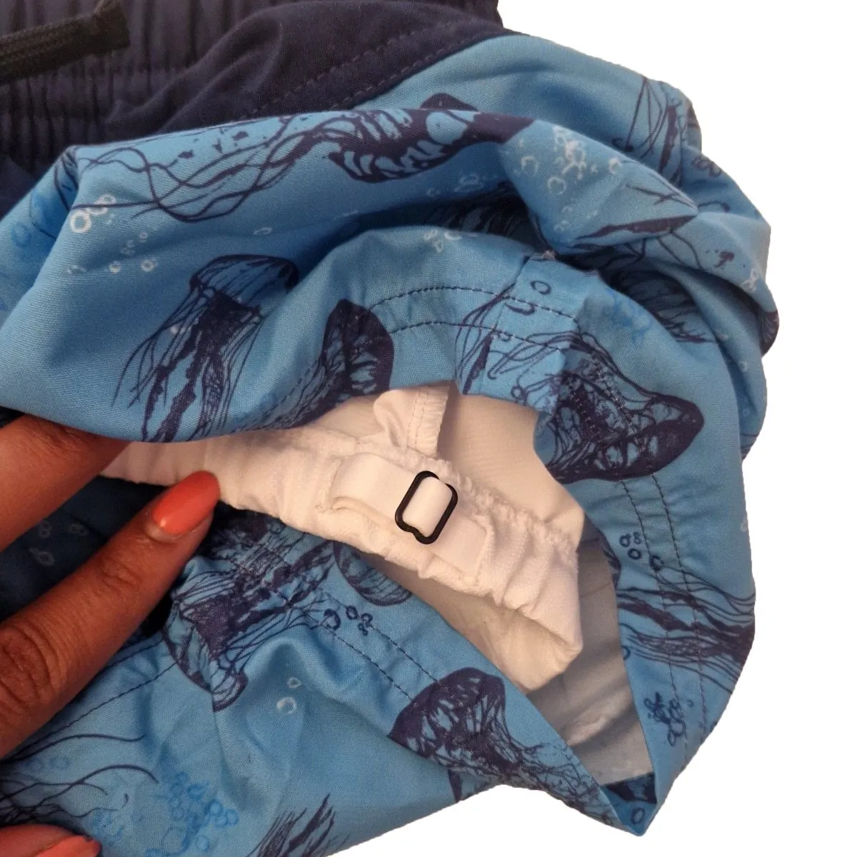 Kes-Vir Boys Incontinence Board Shorts Floral Blue