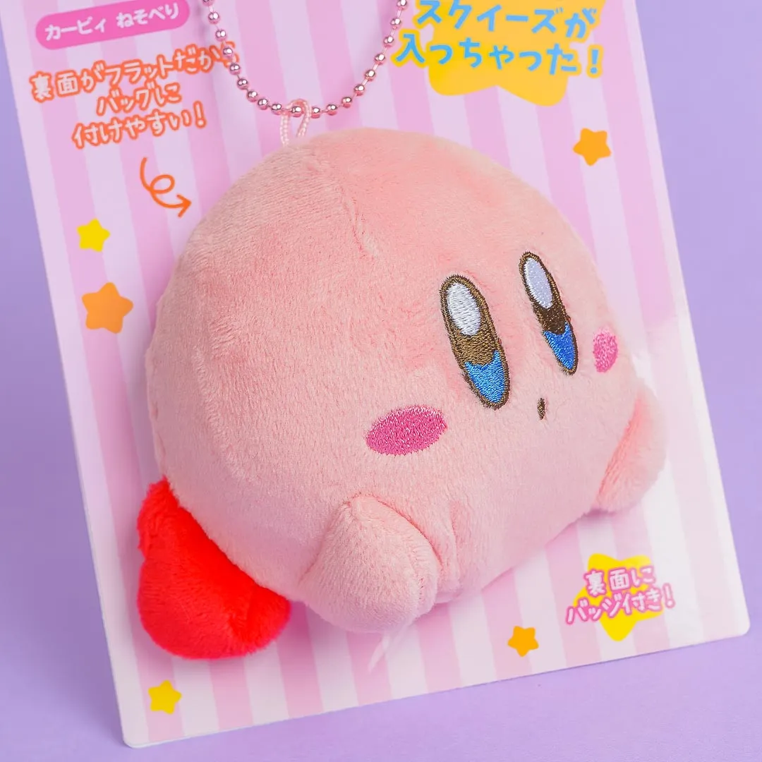 Kirby Lying Down Plushie & Badge