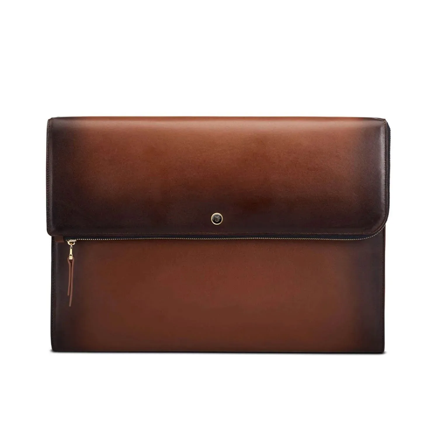 Lapis Bard Ducorium Bexley 13inch Laptop Sleeve With Shoulder Strap - Cognac