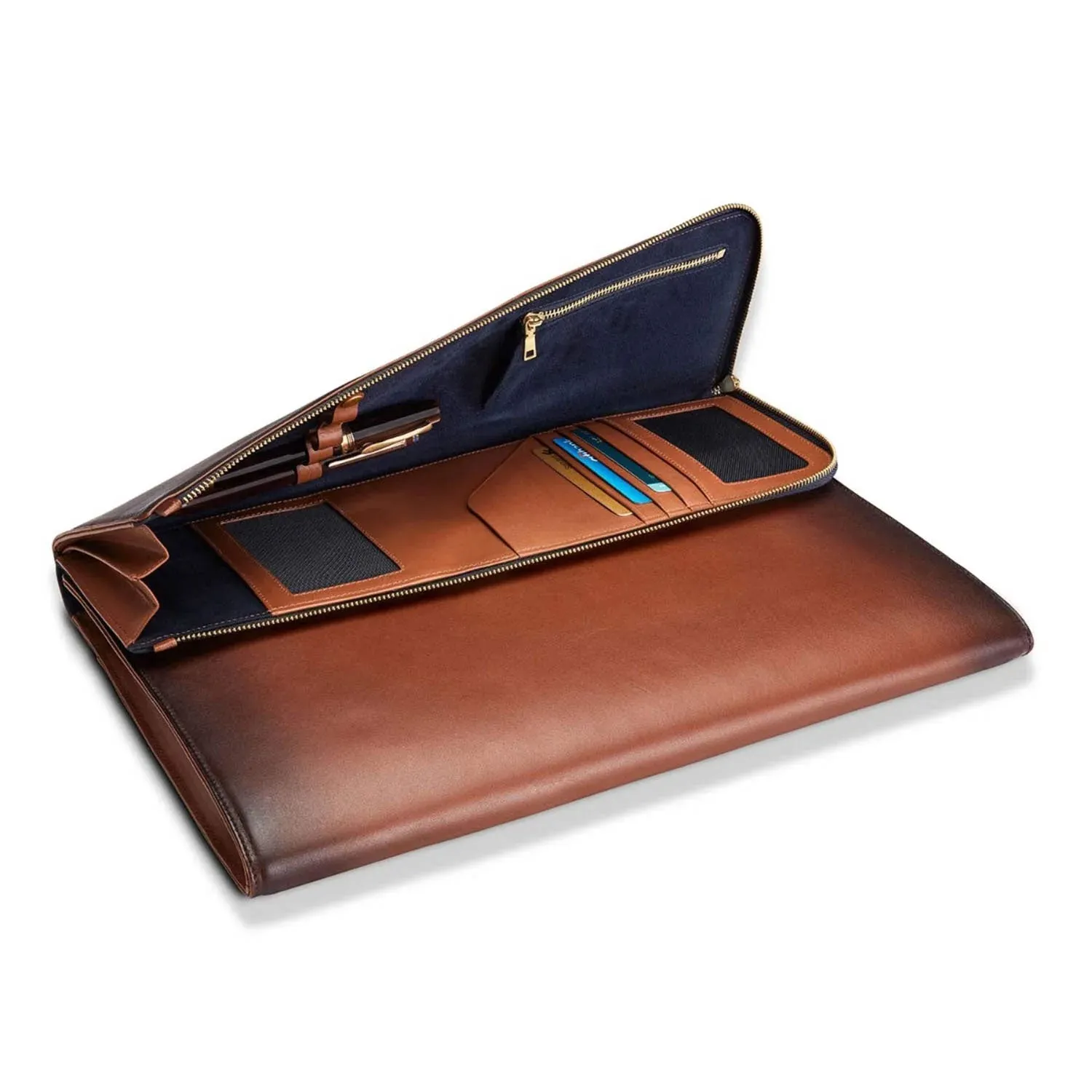 Lapis Bard Ducorium Bexley 13inch Laptop Sleeve With Shoulder Strap - Cognac