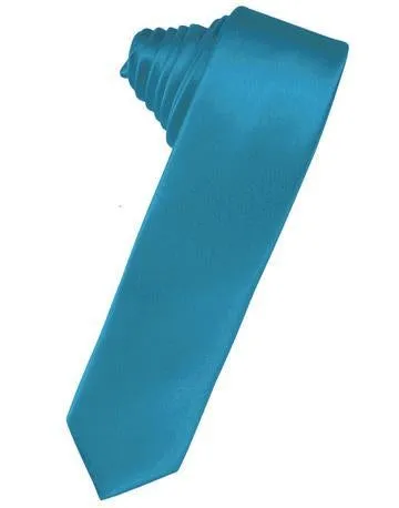 Lapis Luxury Satin Skinny Necktie