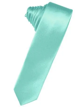 Lapis Luxury Satin Skinny Necktie