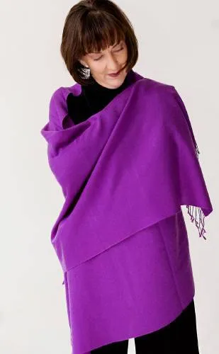 Large Solid Color Pashmina Shawl