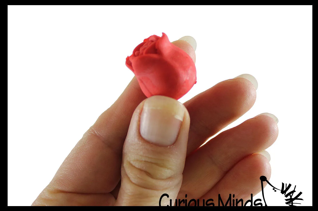 LAST CHANCE - LIMITED STOCK  - Rose Eraser Unique Valentines Gift Exchange for Kids - Pencil Topper