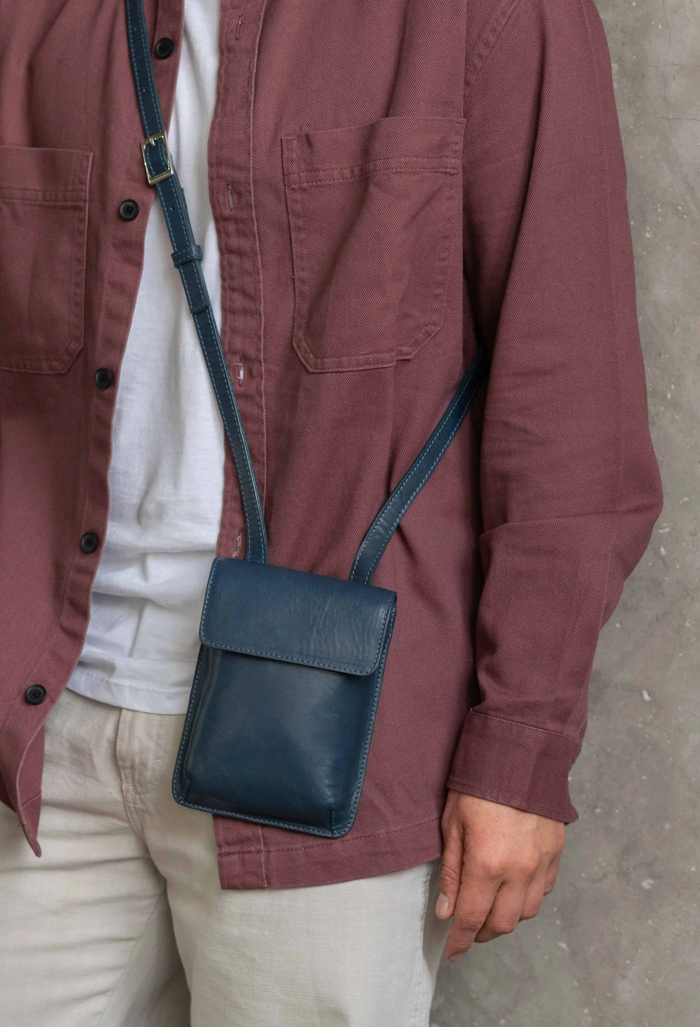 Leather crossbody bag - Rioja