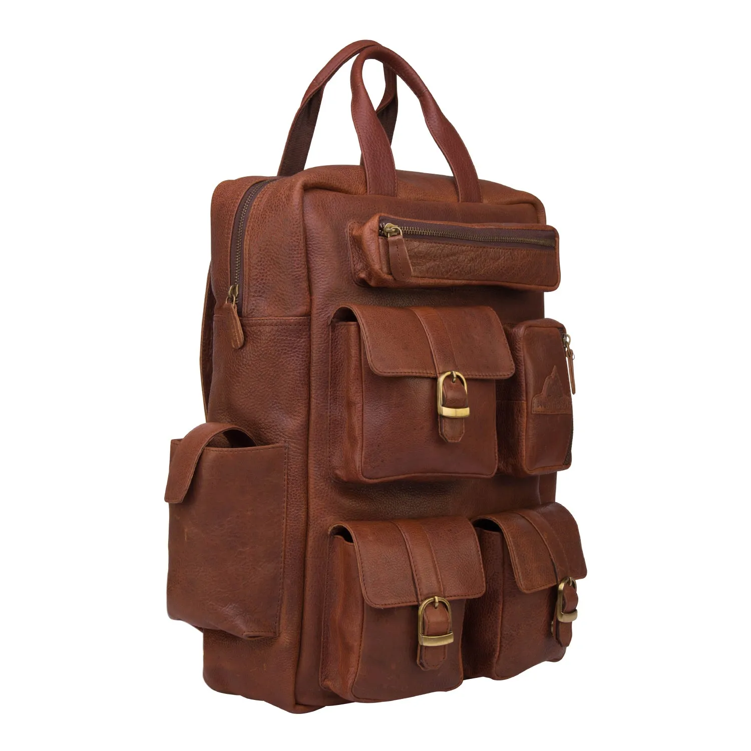 Leather Multipocket backpack