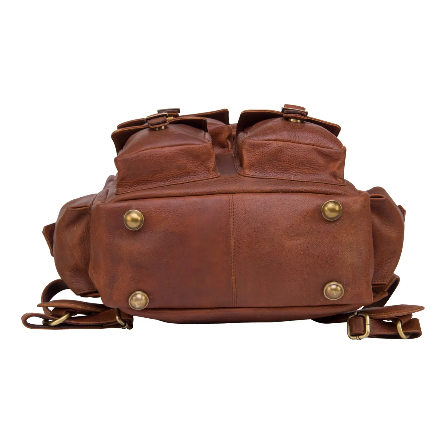 Leather Multipocket backpack