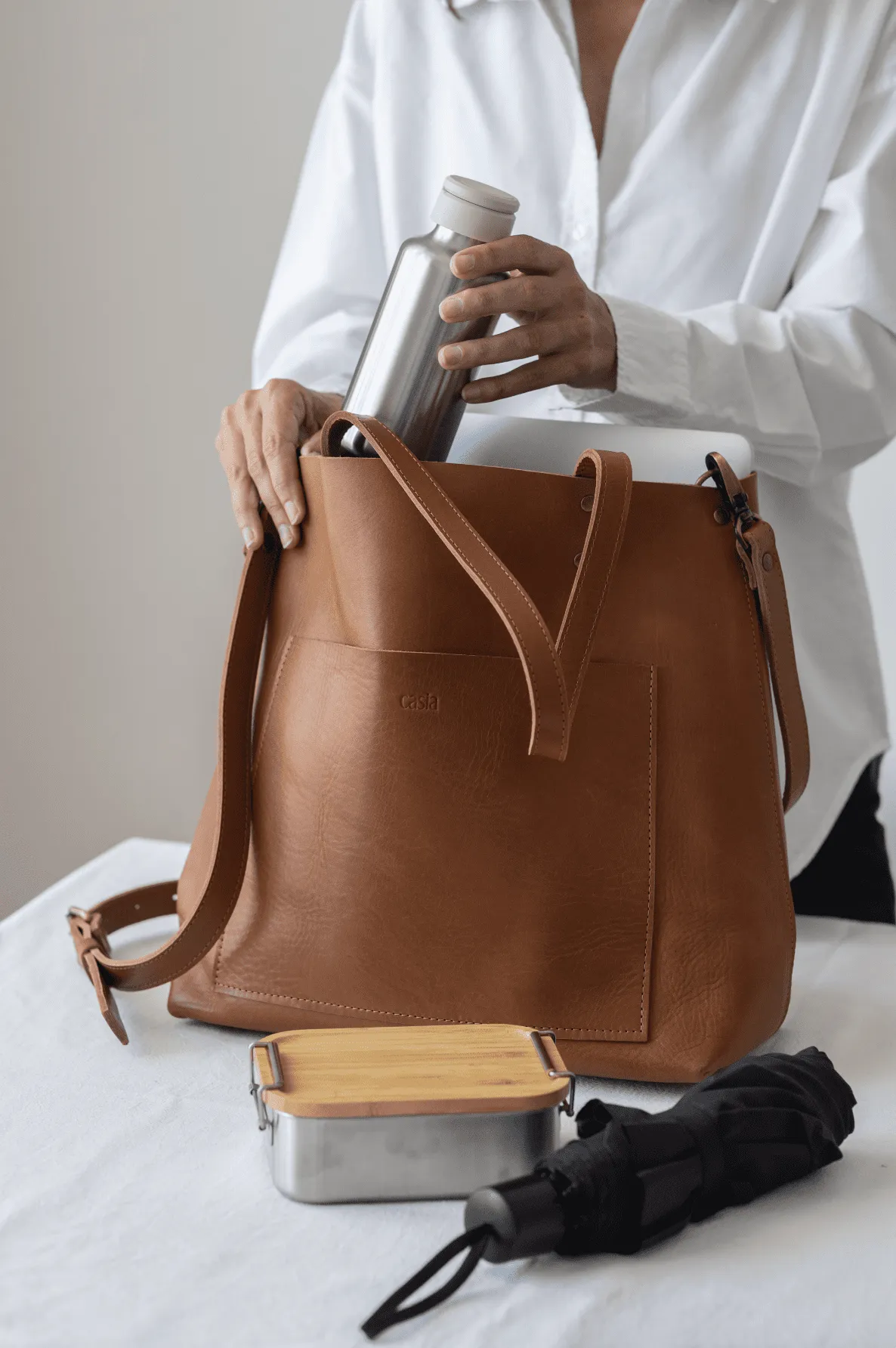 Leather tote bag - Estepa
