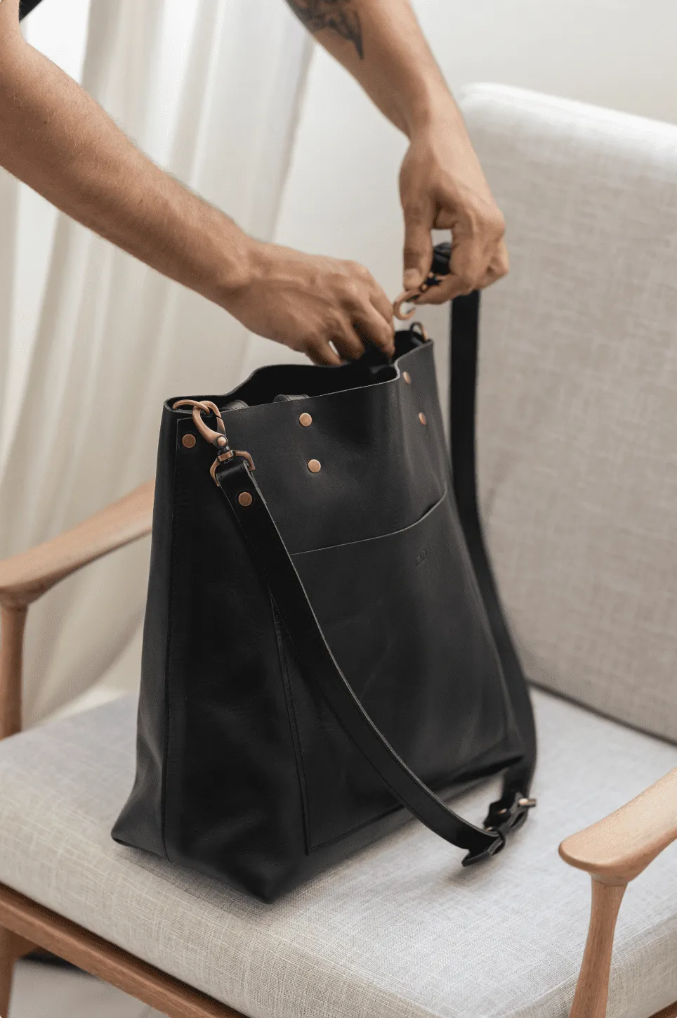 Leather tote bag - Estepa