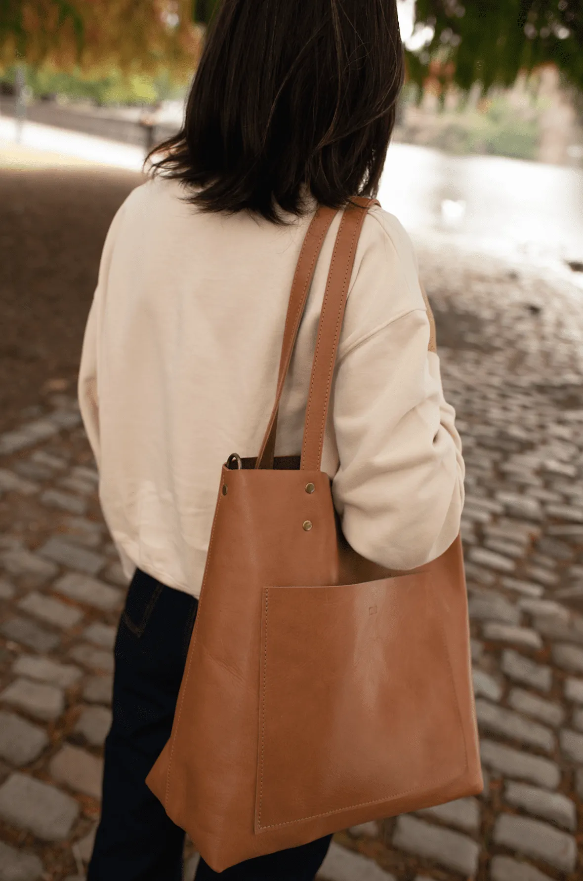 Leather tote bag - Estepa