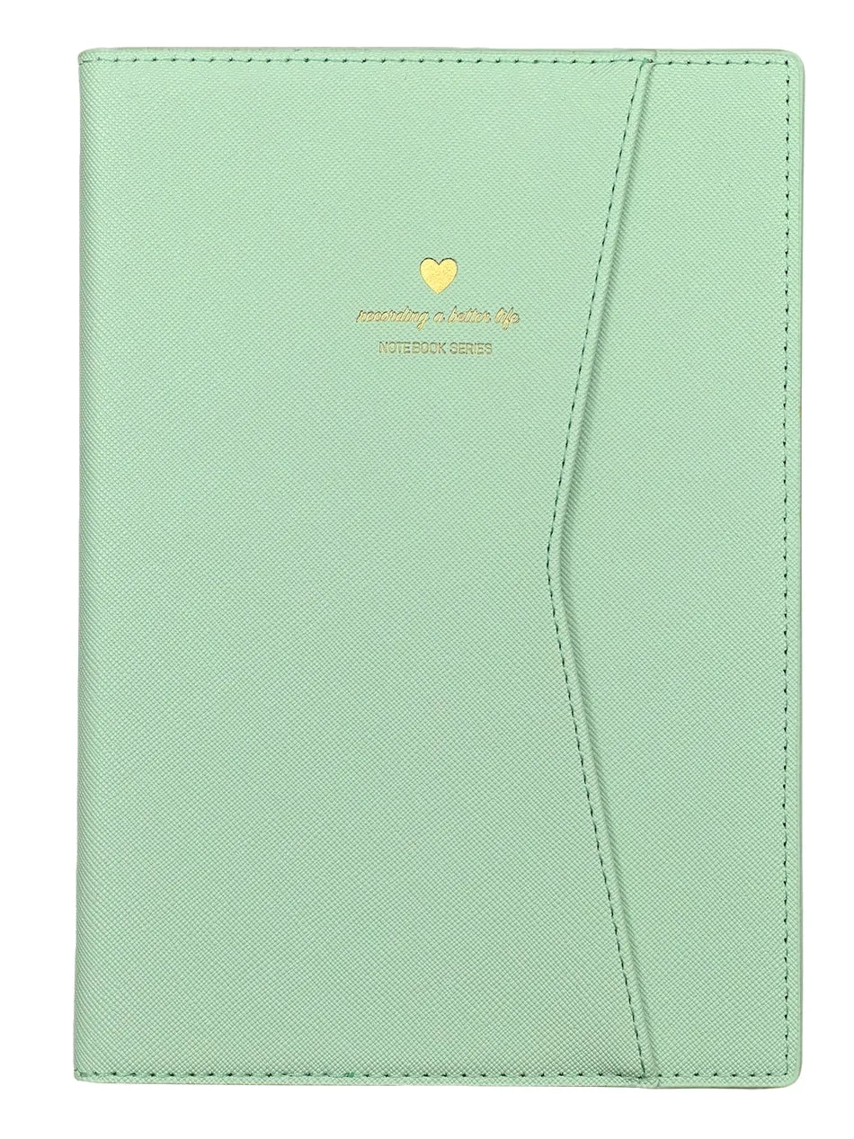 LIFE Leatherette Fashion Journal with Sleeve Cover (Green)