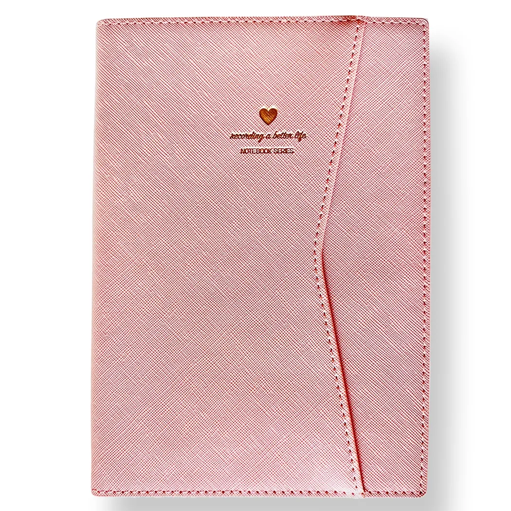 LIFE Leatherette Fashion Journal with Sleeve Cover (Pink)