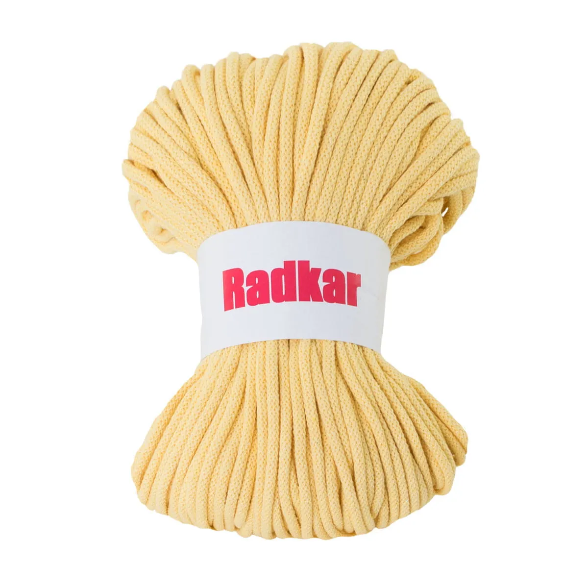 Light yellow 250 Braided cotton cord 5mm