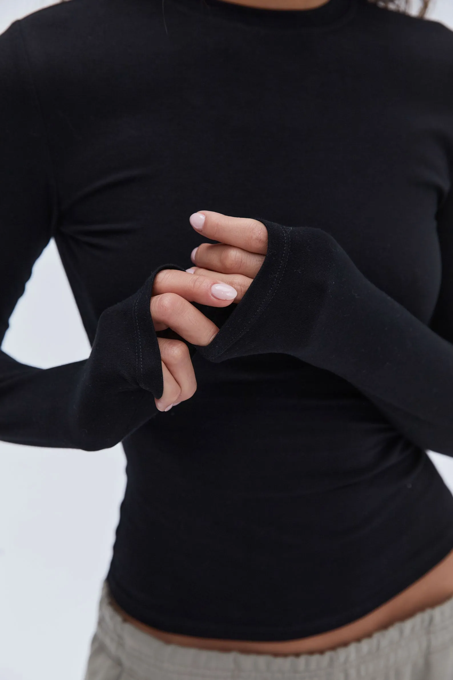 Long Sleeve Top - Black