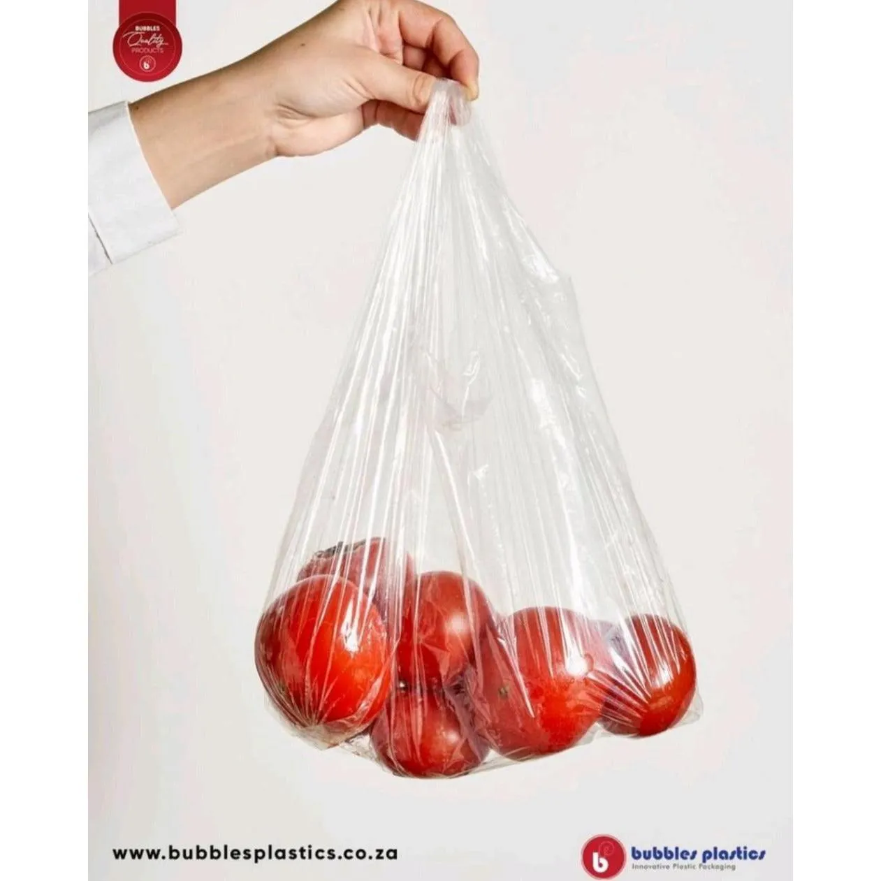 Maxi Plastic Carrier Bags 24L Clear VTC 29/17x60cm 25microns 250pack