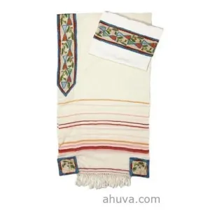 Men'S Silk Tallit In Multi Color