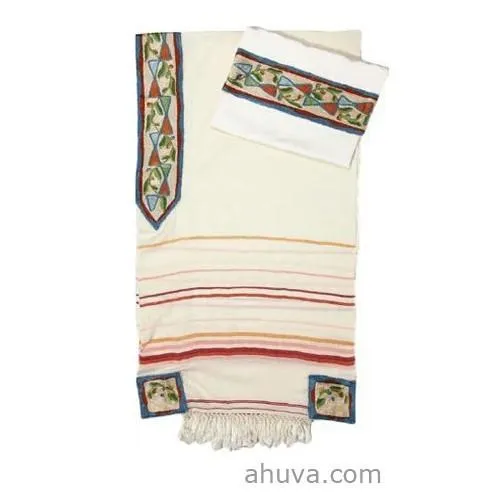 Men'S Silk Tallit In Multi Color
