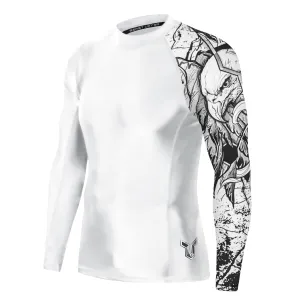 Men's Splice UV Sun Protection UPF 50  Skins Rash Guard Long Sleeves