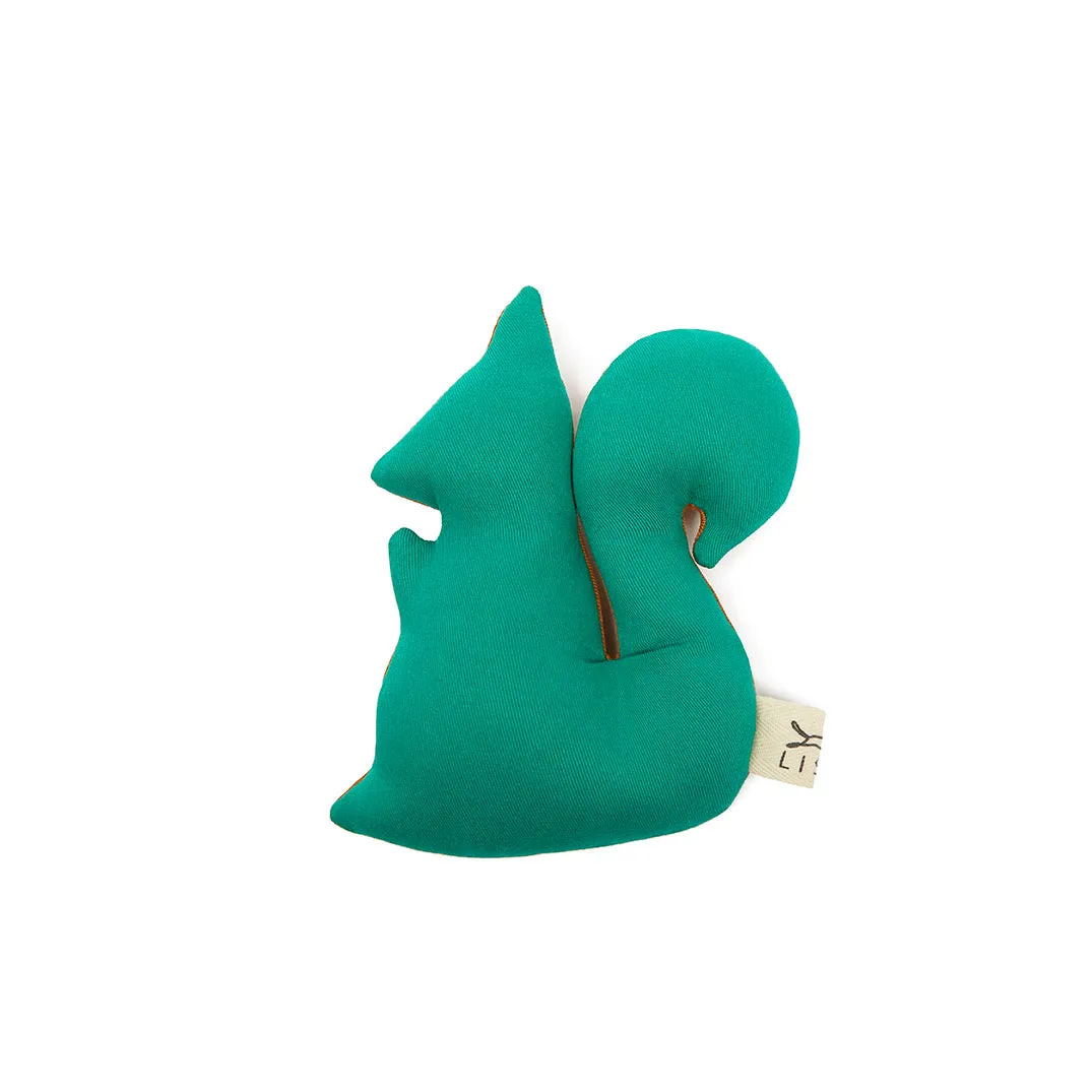 Pea Green Cecil Squeaky Squirrel Plush Dog Toy