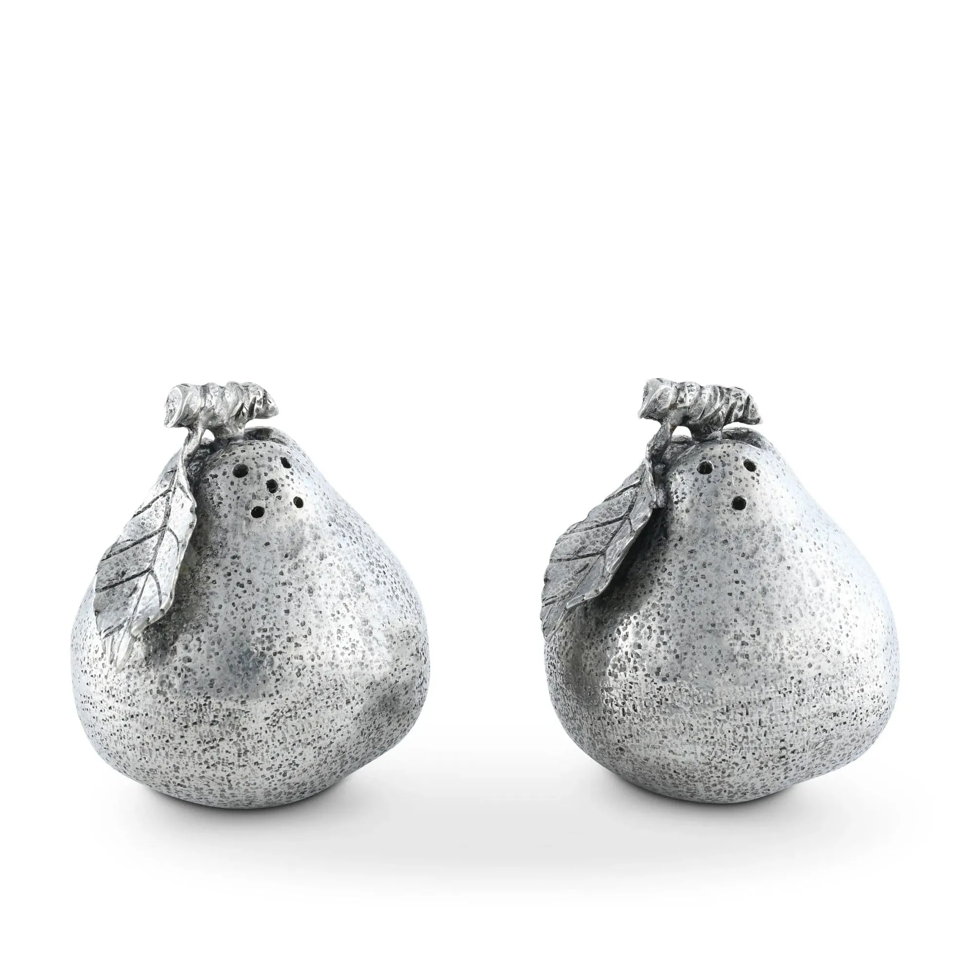 PEWTER PEAR SALT AND PEPPER SET