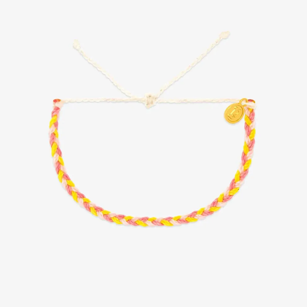 Pura Vida Bracelets Multi Mini Braided Bracelet - Blushing Lemonade