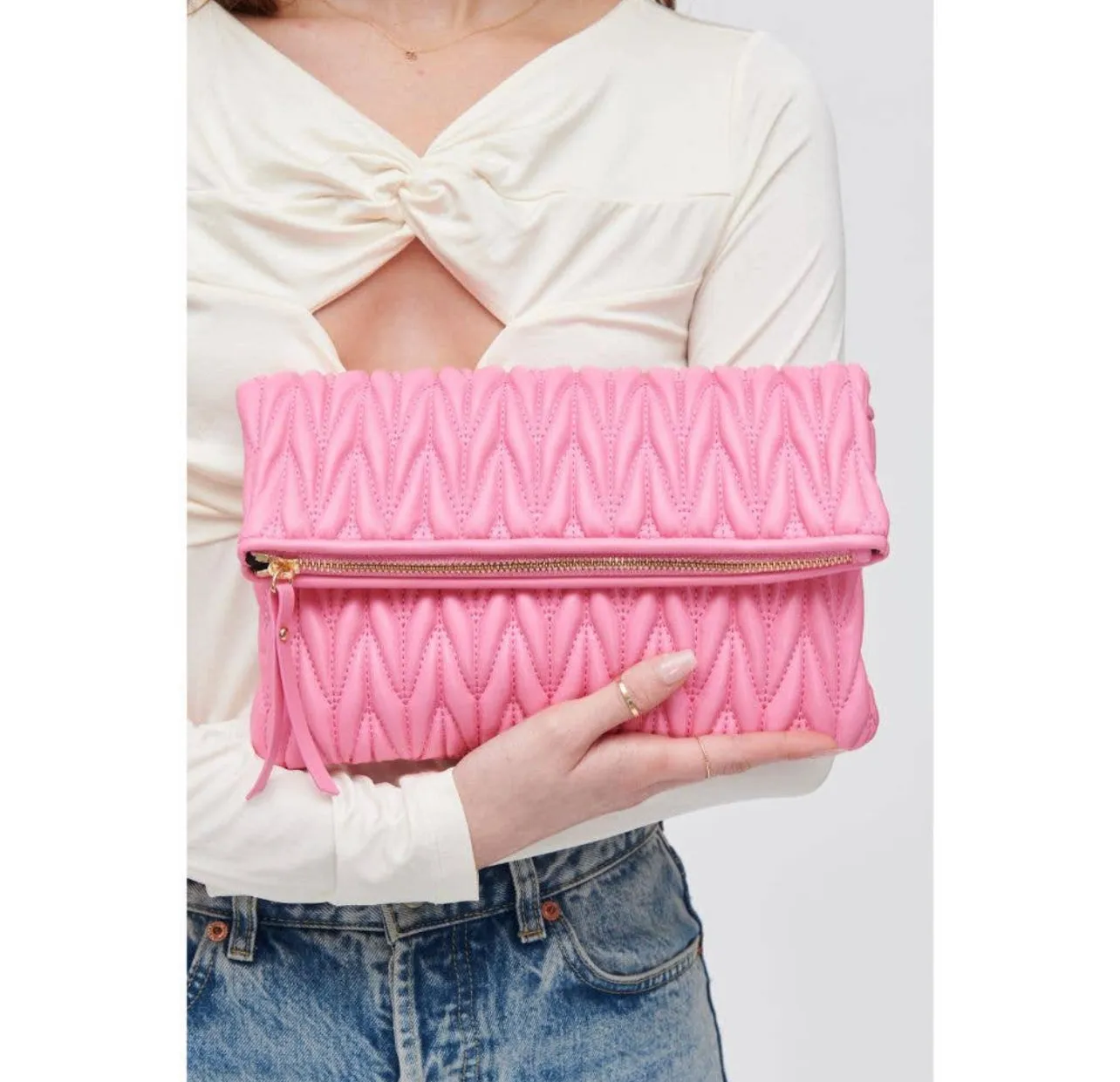 Quilted Foldover Clutch