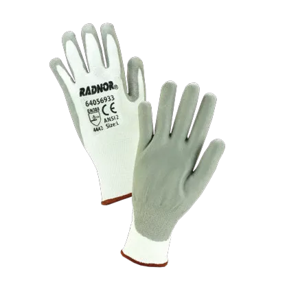 Radnor White HPPE Cut Level 2 Polyurethane Coated Glove