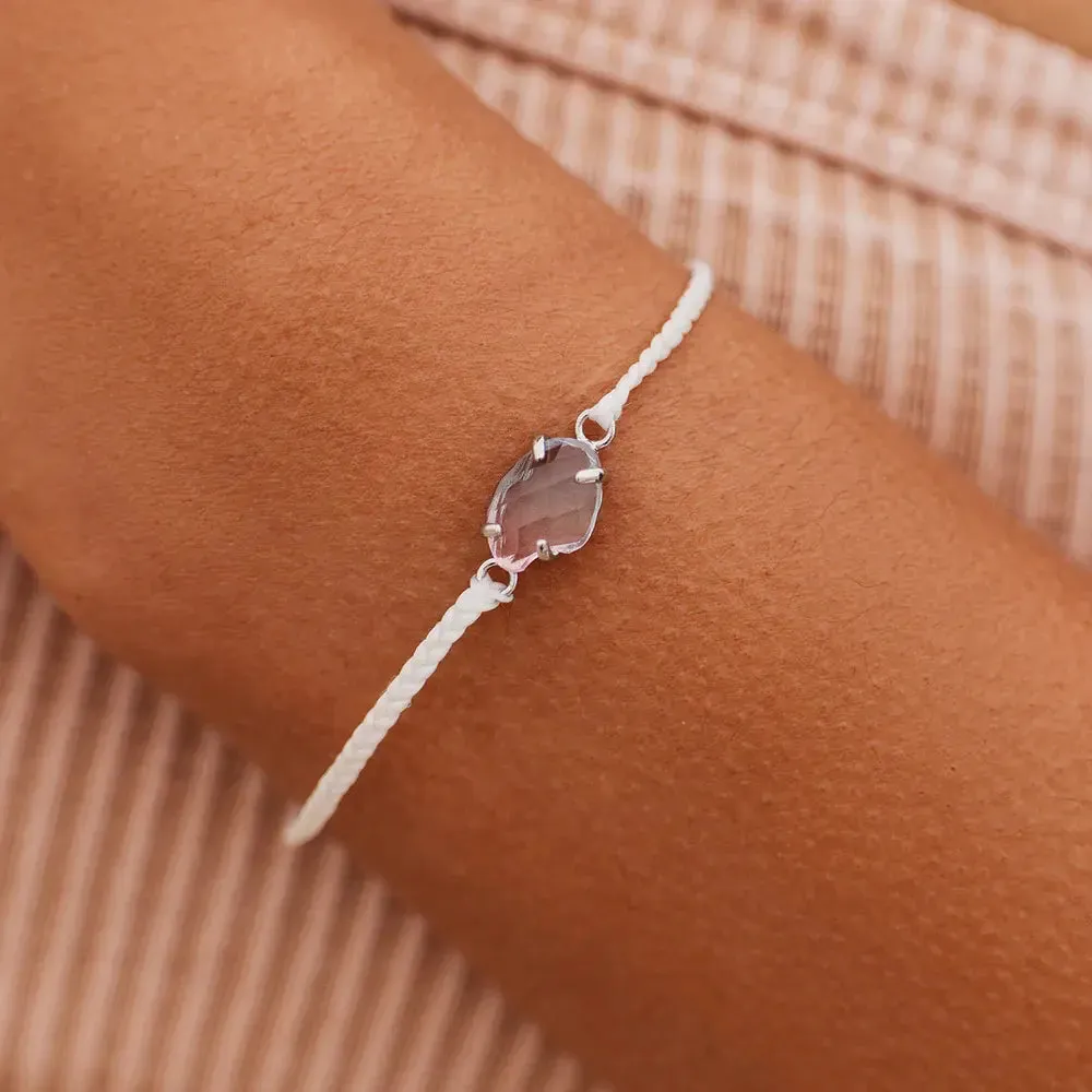 Rainbow Quartz Silver Bracelet Natural