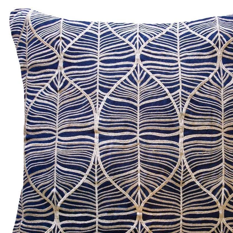 Rake Leaf Navy Lounge Cushion