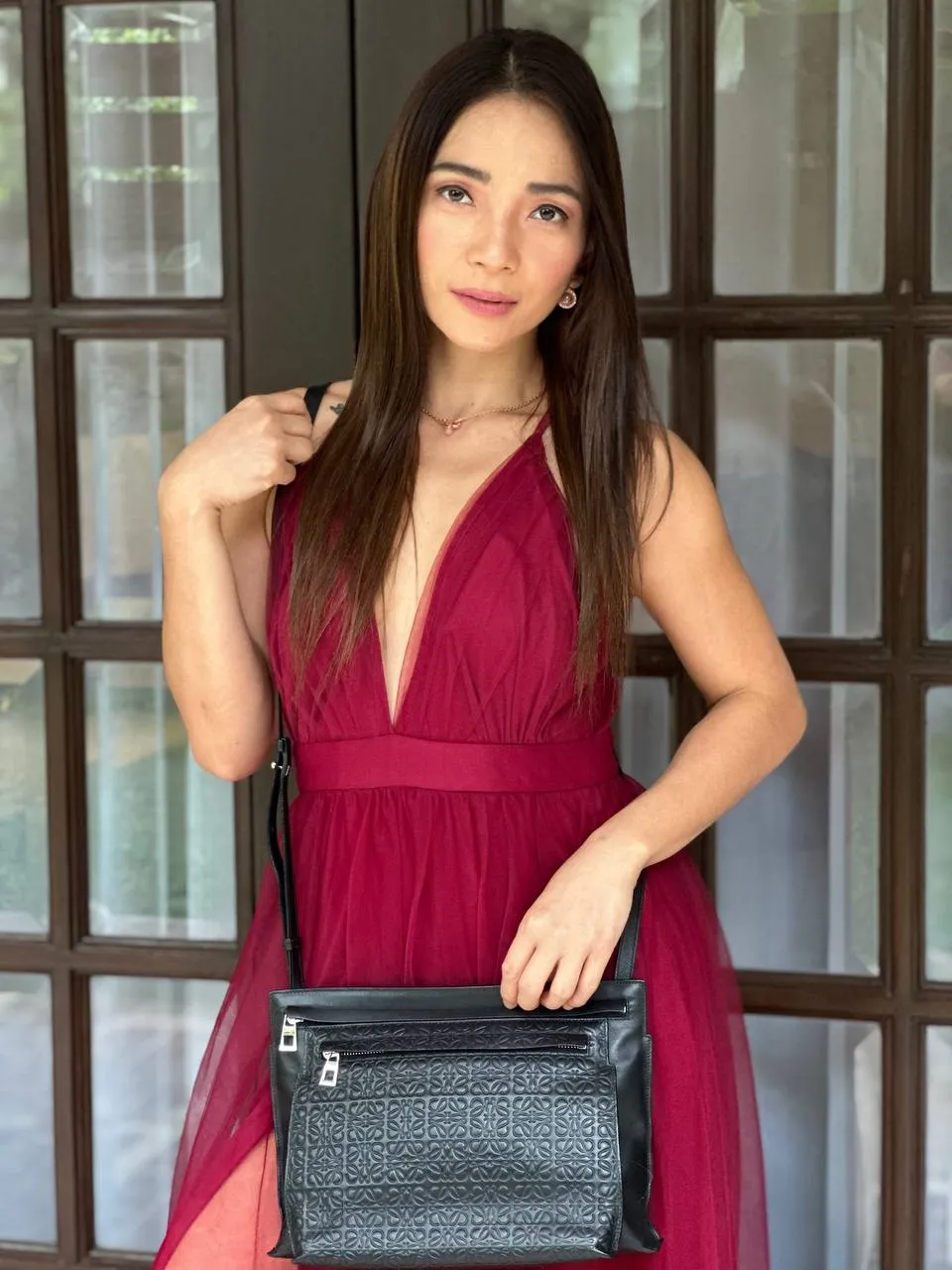 Repeat Anagram T Double Pouch Bag