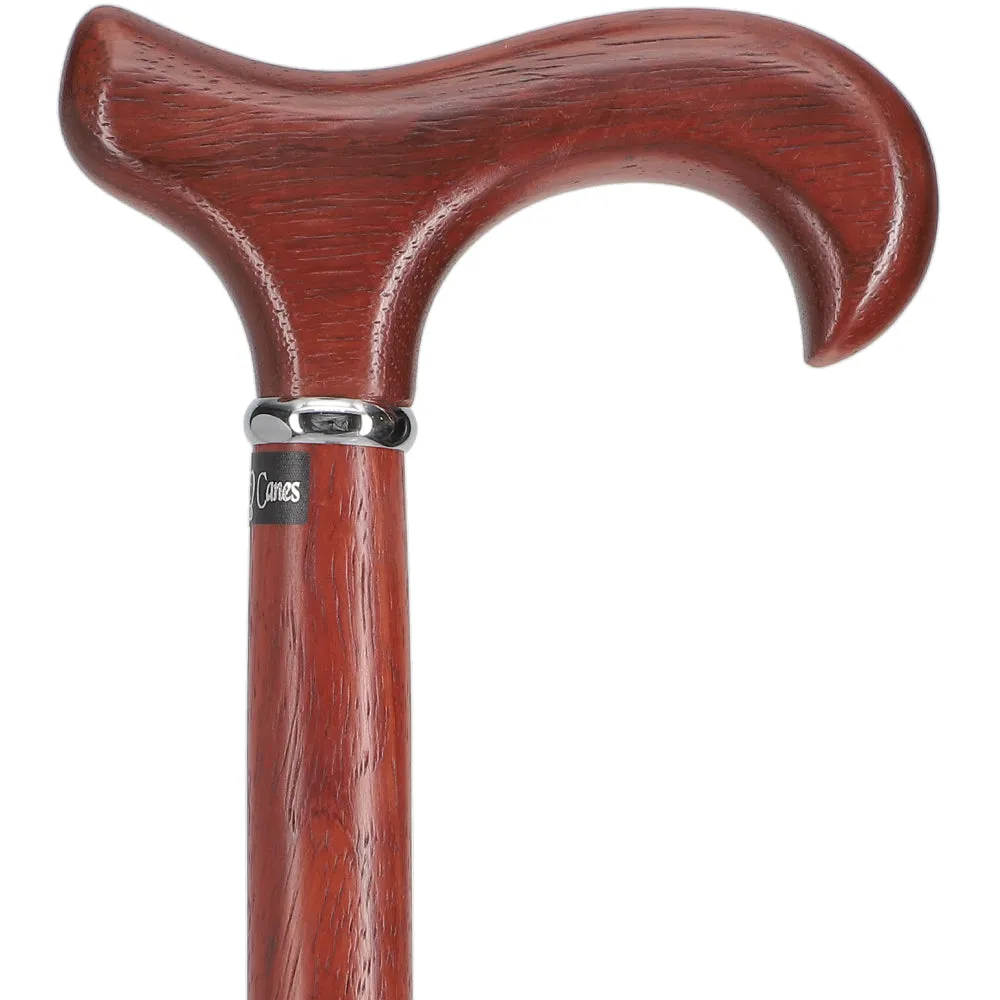Rope Twist Derby Cane - Padauk Shaft & Silver Collar